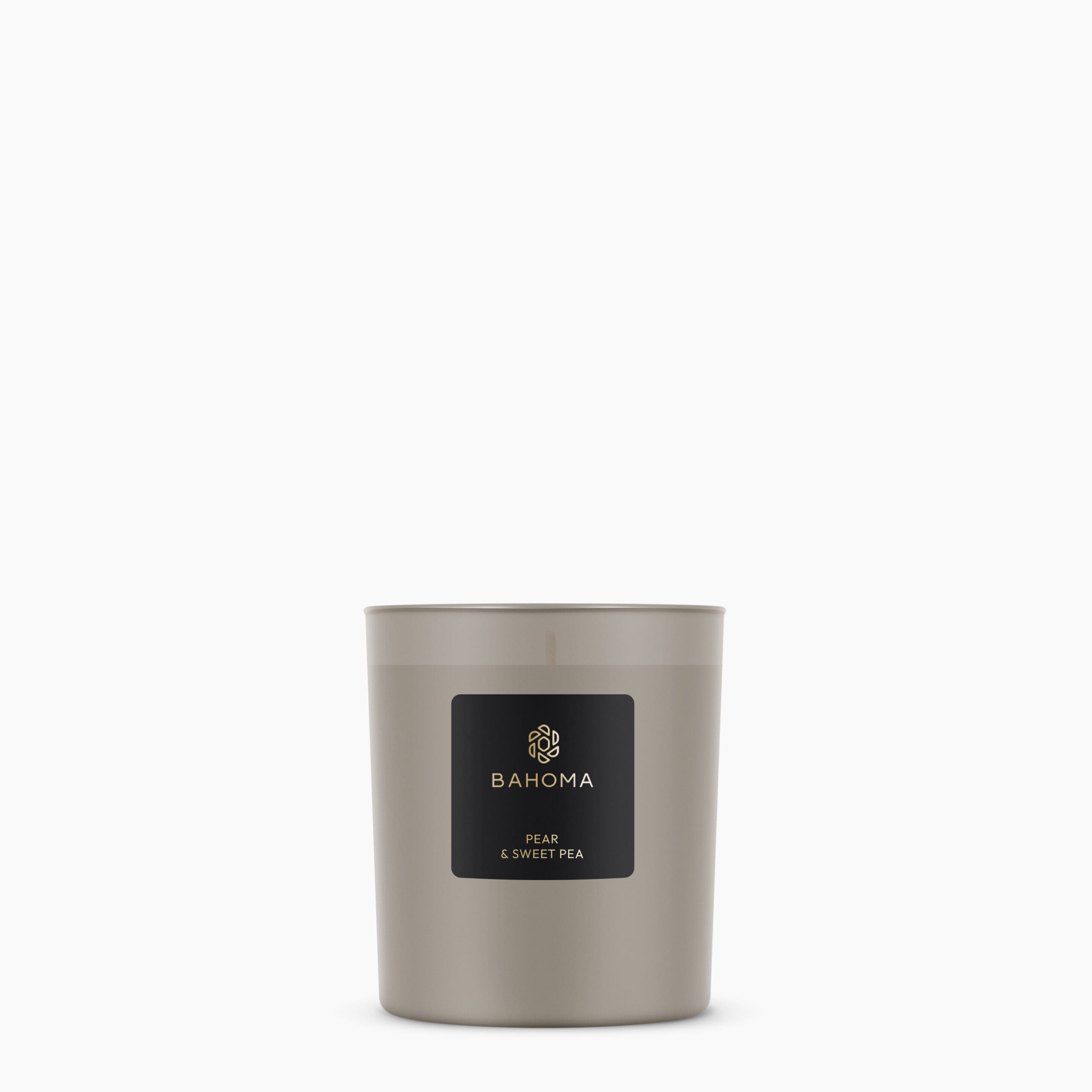 luxury-scented-candle-in-box-pear-and-sweet-pea-blossom-product-picture-mocca-taupe-satin-glass-vessel-mocca-taupe-wax-black-label-gold-branding