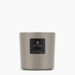 Fragranced-XL-Candle-product-picture-violet-and-cherry-blossom-mocca-transluscent-vessel-mocca-wax-black-label-gold-branding