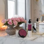 mineral-bath-salts-relaxing-soak-indulgence-with-smoothing-body-lotion-in-a-bathroom-by-mirror