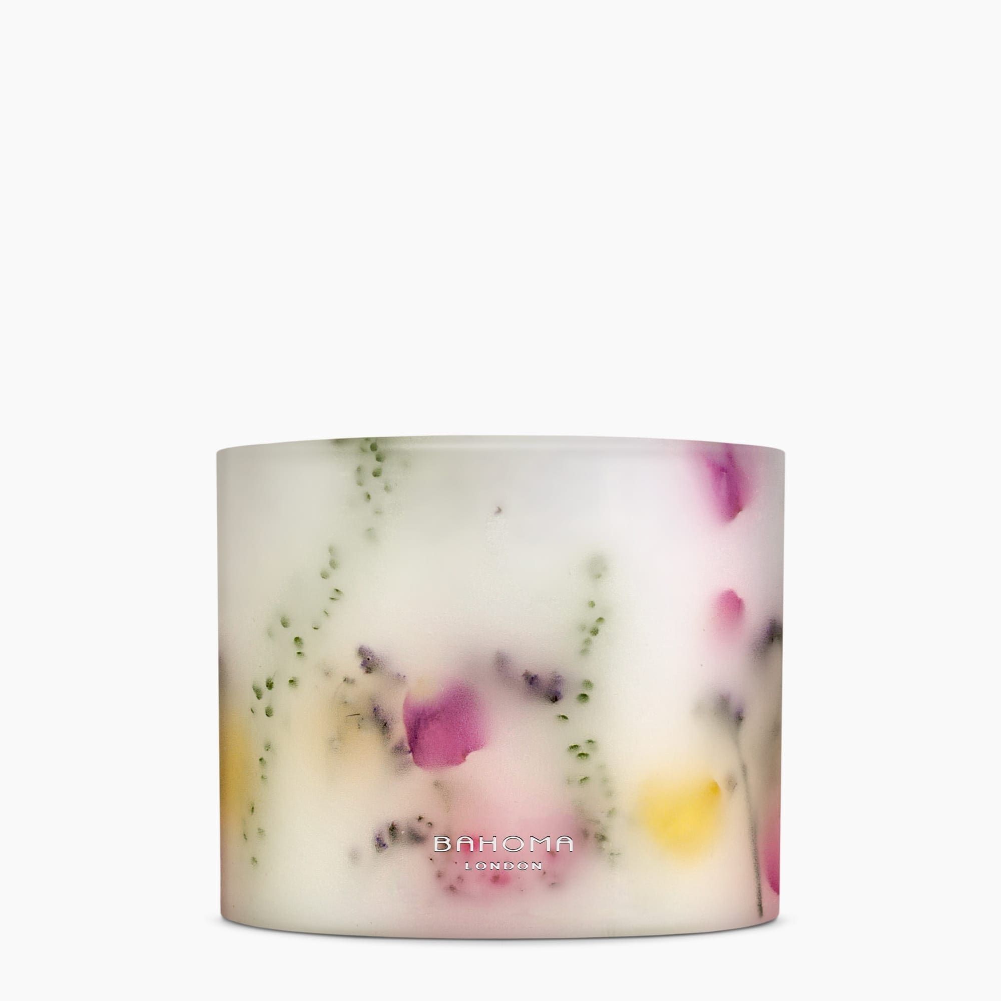 Natural Le Jardin Scented Grand Pillar Candle with real botanicals