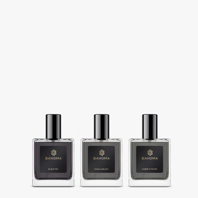 3 x 50ml Fragranced Room Spray in Gift Box with Black Liquid - Obsidian Collection