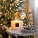 White Festive Christmas Fragranced 3 Wick Candle