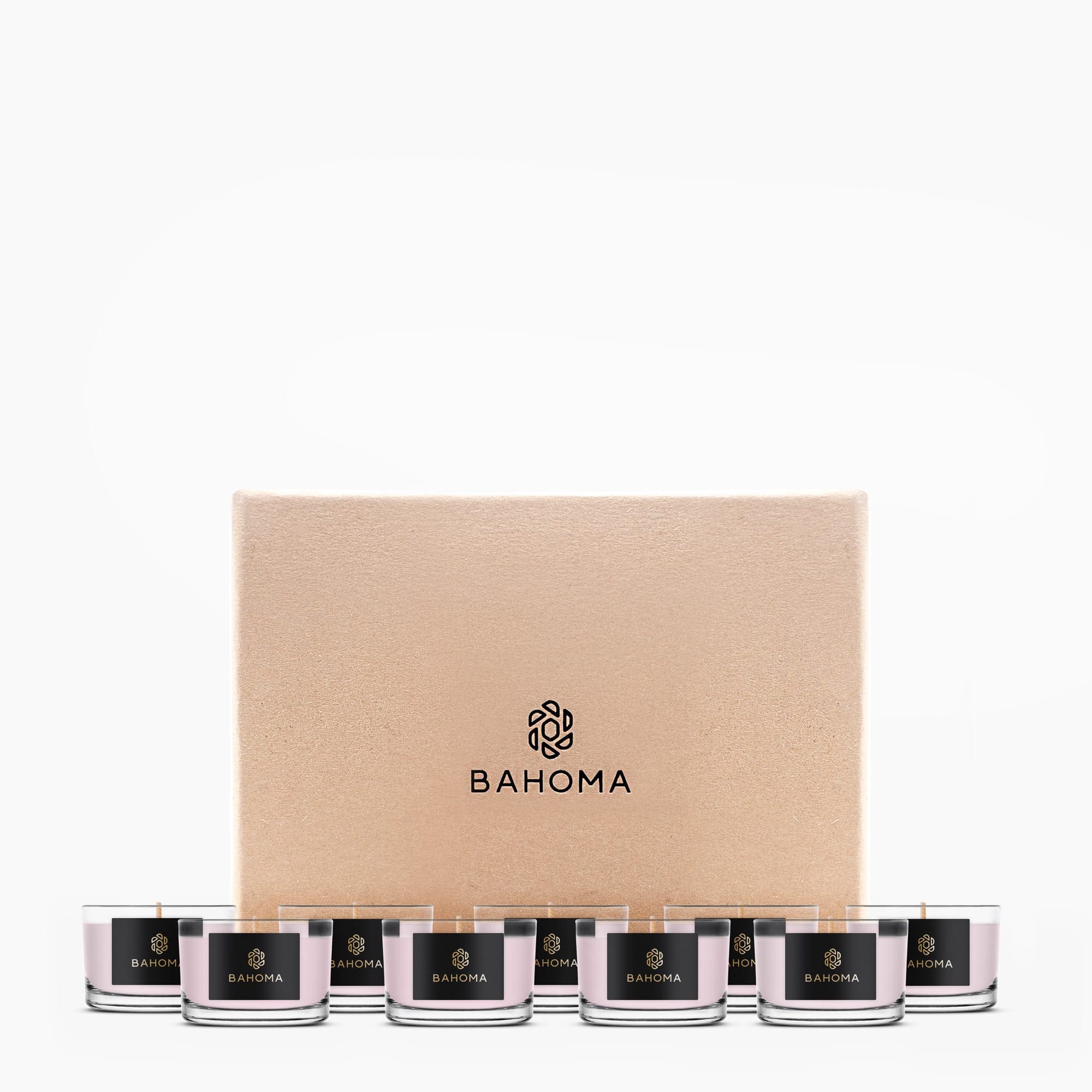 Velvet Peony & Cashmere - Nine Lights Candle Set - Product picture