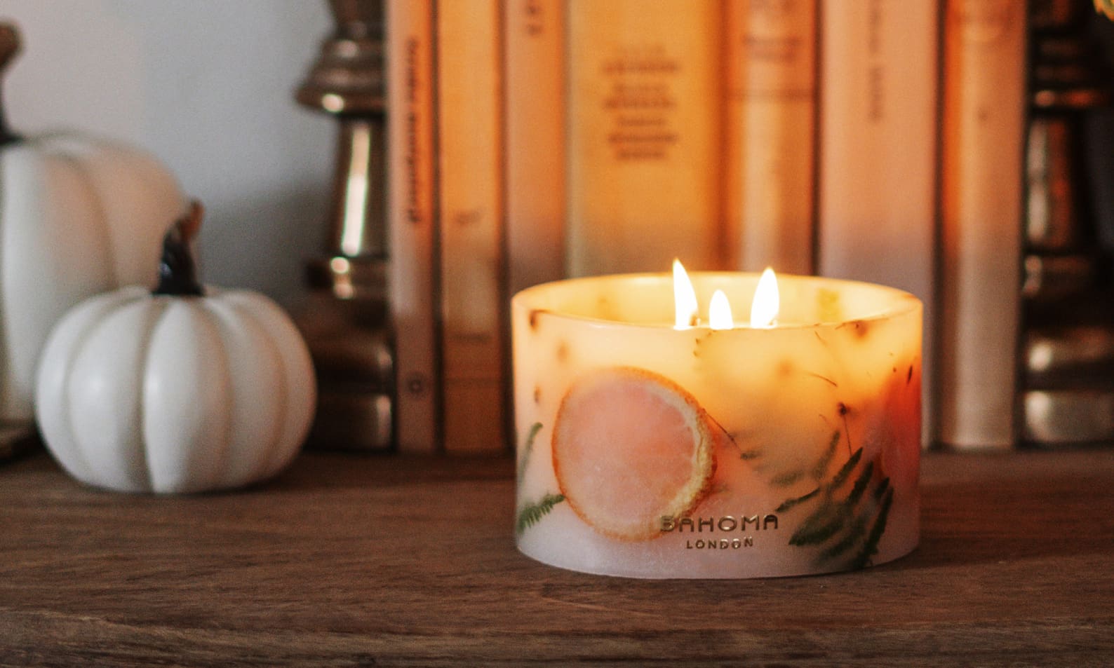 Orange Spice - Small Botanical Pillar Candle