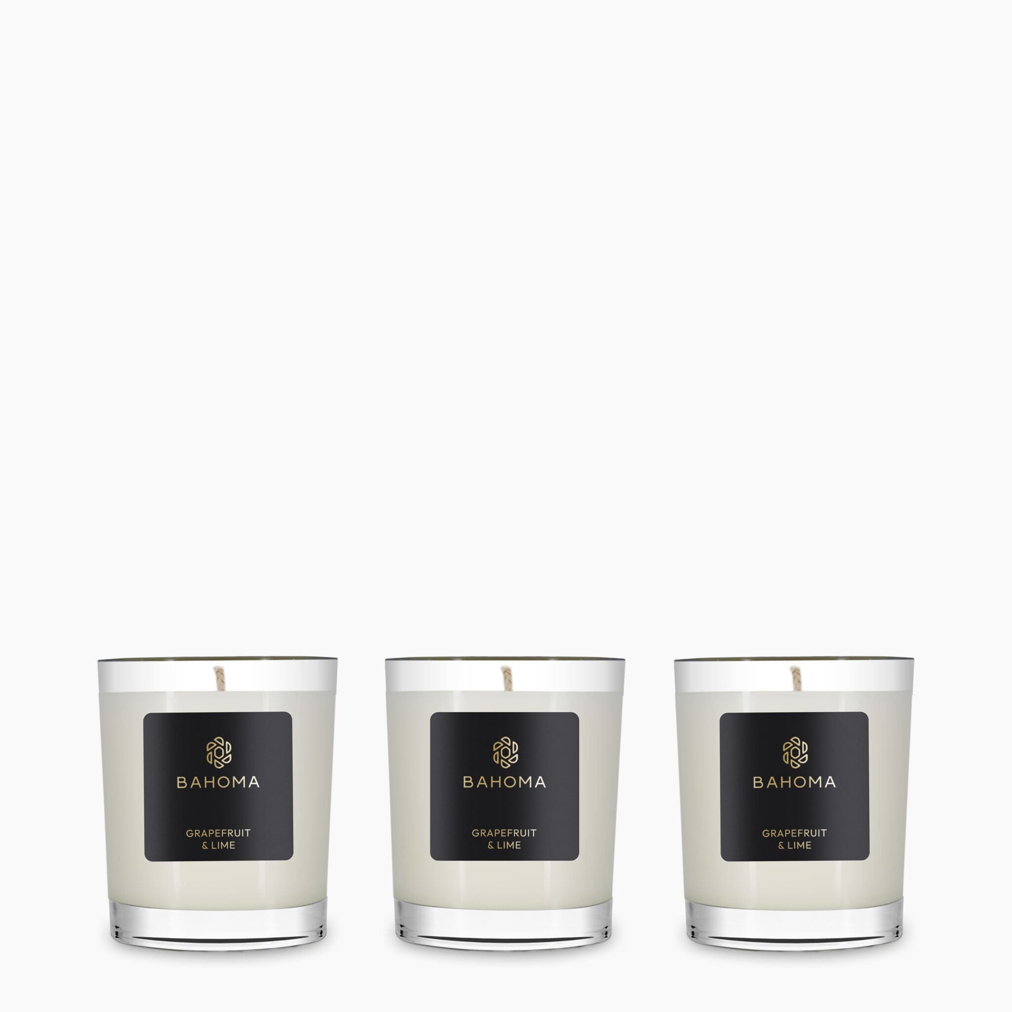 Set 3 x Travel Candle in a box - Grapefruit & Lime - Pearl Collection - front view