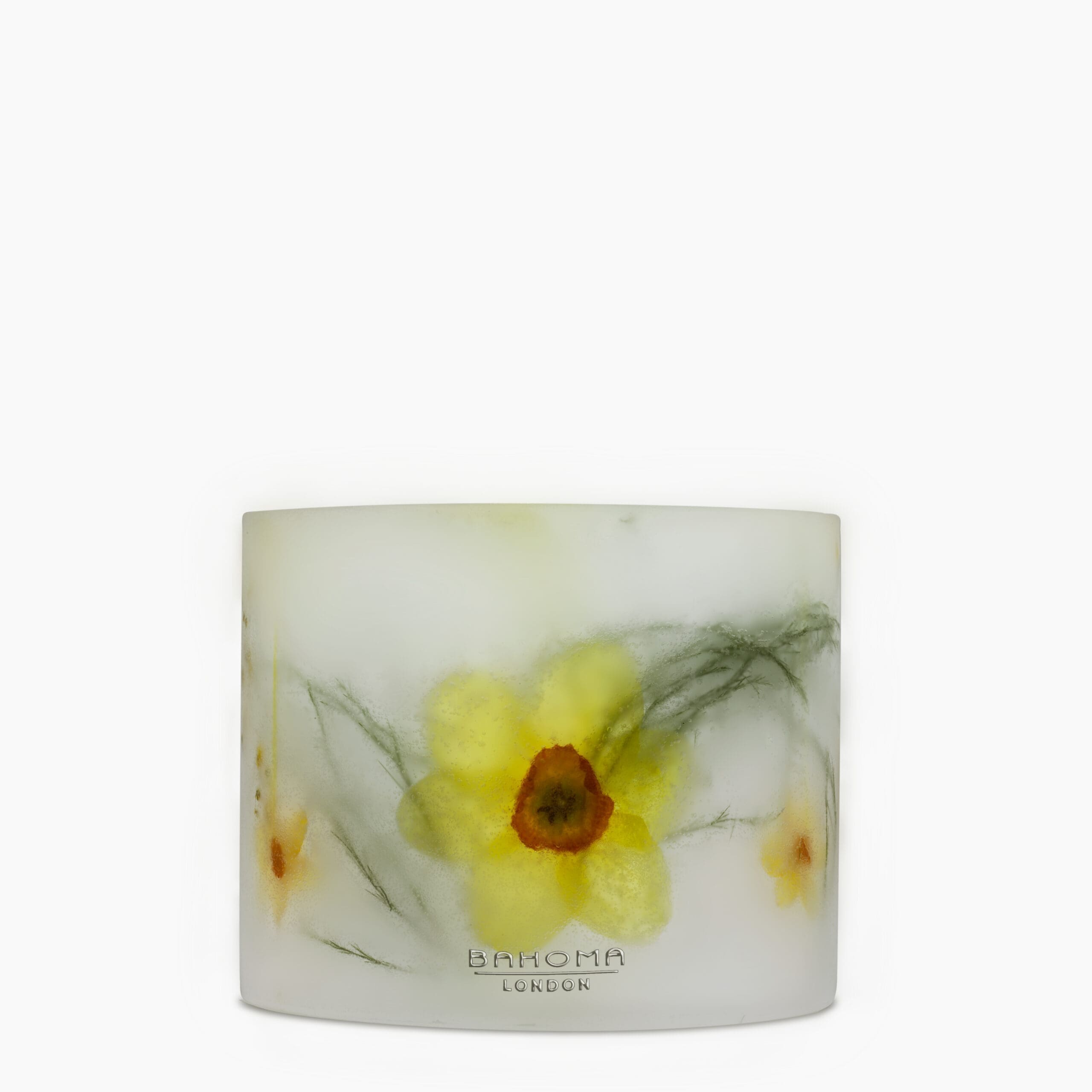 Front view of the Awakening Scented Grand Pillar Candle from the Botanical Collection.