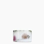 Rear view of the Sakura Avenue Scented Small Pillar Candle demonstrating the hand-poured quality.