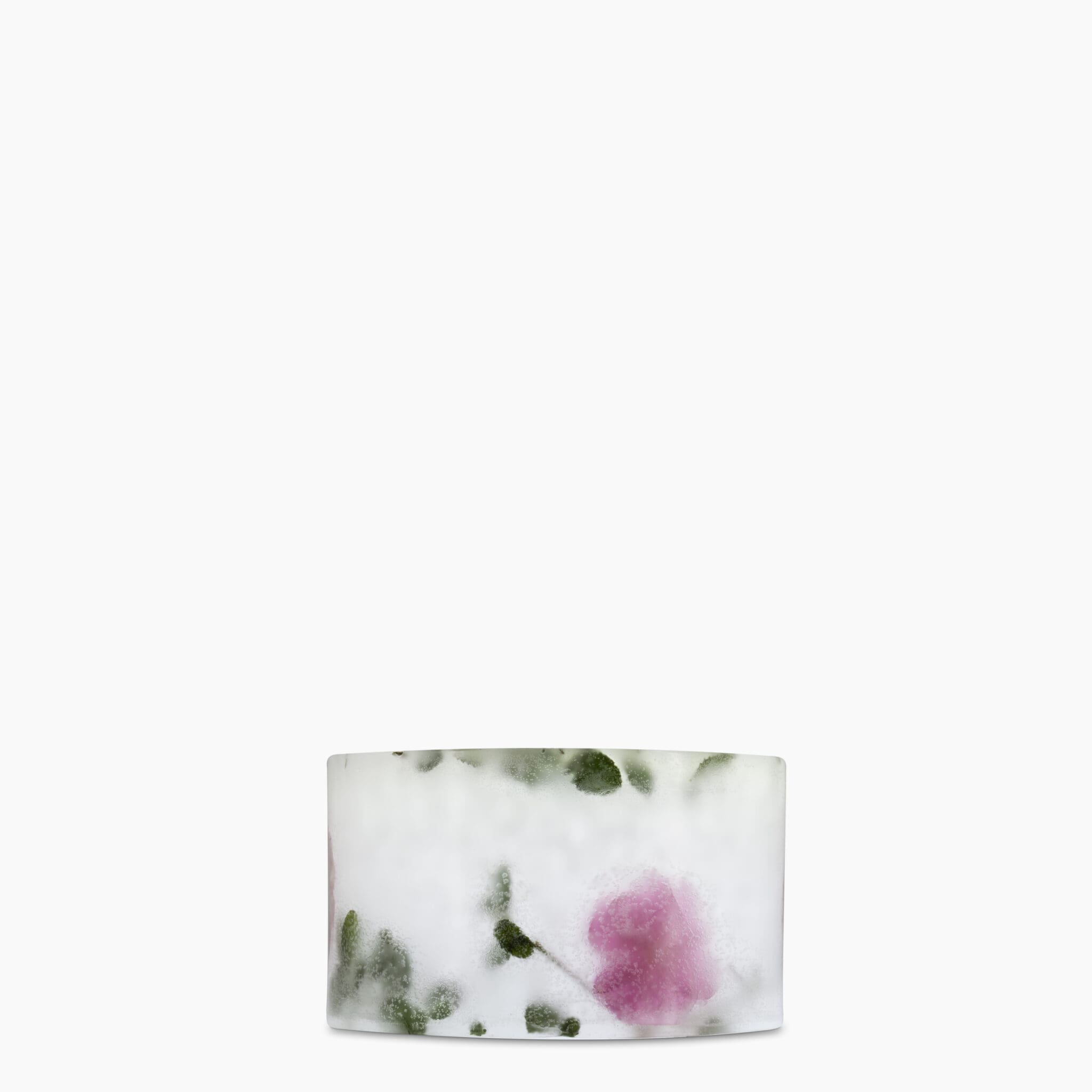 Right side profile of the Sakura Avenue Scented Small Pillar Candle.
